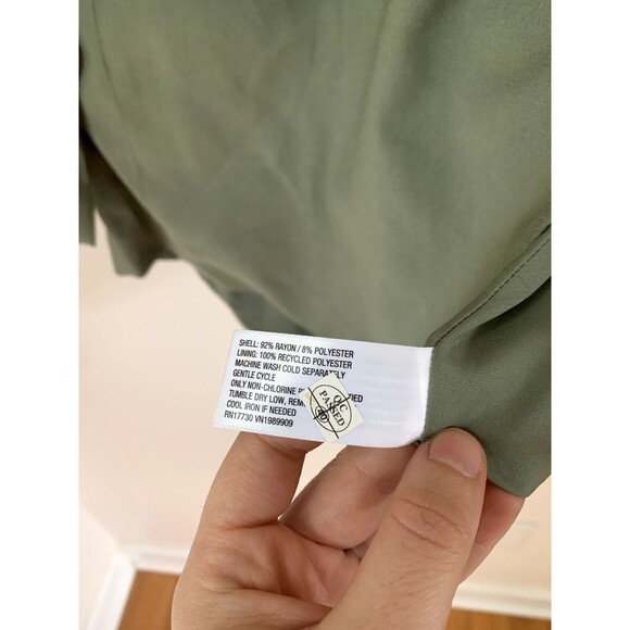 NWT A New Day Women's Double Breasted Blazer Jacket Mid Length Sage Green- Sz L - Picture 9 of 9